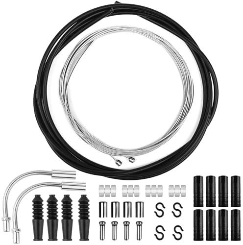Sheryl&Rain Kit de Cable de Freno de Bicicleta, Cable Freno Bicicleta, Cables de Desviador de Bicicleta, Universal Cable Palanca Cambios Bicicleta,Carcasa de Cable de Cambio de Bicicleta para Bici,MTB