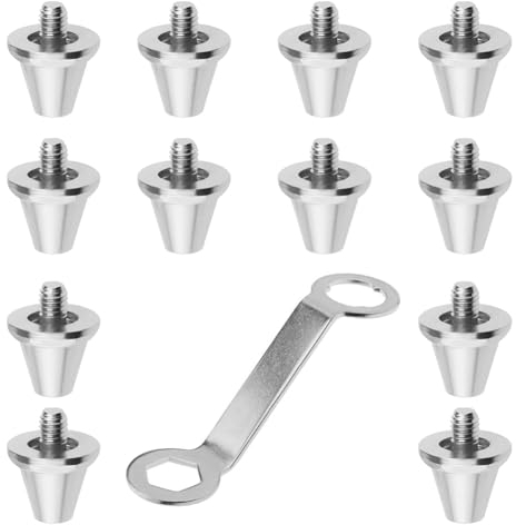 Fußballstollen - Fußballschuh-Spikes Kompatibel mit Nike, 12er Set Schraubstollen, Robuste Aluminium-Ersatzstollen für Optimales Stollentraining und Rugby