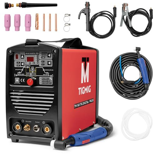 TIGMIG Soldadora inverter DC & Pulse TIG y DC MMA, modelo TM160 TIG DIGITAL PULSE, hasta 160A, tecnología IGBT, funciones LIFT TIG & HF TIG, 32 bits MCU, 2T/4T, asistencia y garantía Italia