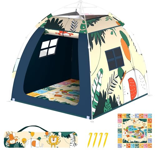 Outdoor Multi-Purpose Play House for Toddlers-Easy to Set up and Pop up Play Tent with Tunnel and Playhouse Kids Indoor Outdoor, Outdoor/Indoor Kid's Pop Up Play House, Gift for Toddlers(Monkey)