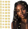 Andibro Accesorios Para El Cabello Dorados Para Trenzas, 40 Piezas De Joyería Para Rastas Aros De Aluminio Para Trenzas Accesorios Para El Cabello De Metal Ajustables Para Hombres Y Mujeres
