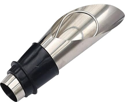 Tapón de vino – Vertedor de vino | Tapones para botellas de vino | 2 piezas 2 en 1 vertedor de vino y tapón | vertedor de vino de acero inoxidable, tapones de vino reutilizables para vino, bebidas,