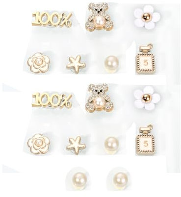 ZUWIJEQ 16 PCS Charmes de Chaussure, Charms de Chaussure, Accessoires de Chaussure en Strass, Décorations de Chaussures de Bricolage, pour Adultes, Femmes et Filles, Bricolage, Cadeau d'anniversaire