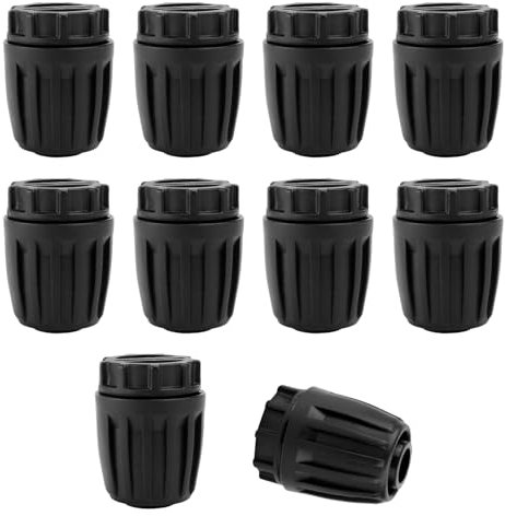 BOXOB 10pcs 1/2 Irrigation End Caps, Anti-Drop Barbed Lock Nut End Plugs Fittings Accessories for (1/2 ID x 0.6-0.63 OD) 16mm Drip Tubing Hose Connectors for Garden Watering System Drip Line