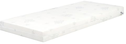 roba Rollmatratze COMFORT AIR ROLL 70x140 cm safe asleep® Protect - Baby Matratze mit Nässeschutz für Kinderbett - Atmungsaktiv & punktelastisch - Premiumschaum gelocht - Abnehmbarer Bezug - Weiß