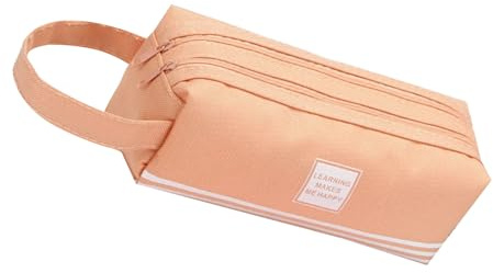 Uqezagpa Trousse à crayons polyvalente avec deux grands compartiments - Grande capacité - Pour femmes, filles, étudiantes, adultes - Doubles fermetures éclair