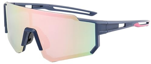 1 Pièces Lunettes de Soleil Enfant, Lunettes de Cyclisme UV400 Protection, Lunettes de Sport pour Enfants de 6-14 Ans Garçons Filles, Lunette de Vitesse pour le VTT, Baseball et Activités de Plein Air