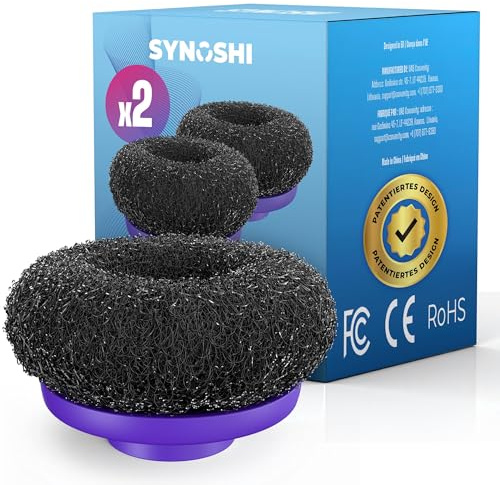 Synoshi PRO Electric Spin Scrubber Steel Brush Set for Cleaning (2 Units) Perfect for Grills, Ovens. Power Scrubber Steel Brush Heads for Intensive Cleaning