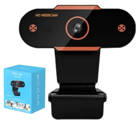 Full HD-webbkamera – USB-minivideokamera, laptopströmning visuell lins | Högupplöst nätverksdirektöverföringsutrustning, videoinspelningsenhet för virtuella möten för digitala band