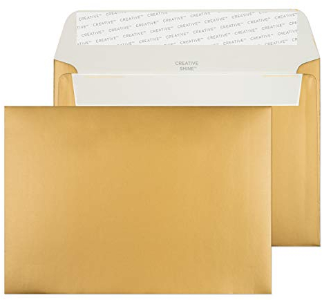 Blake Shine 15113 Briefumschläge Haftklebung Metallisch Gold C6 114 x 162 mm 130g/m² | 25 Stück