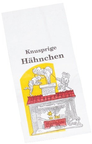 100 Bolsas para pollos asados de papel con interior de aluminio 28 cm x 13 cm x 8 cm blanco Max & Moritz 1/1