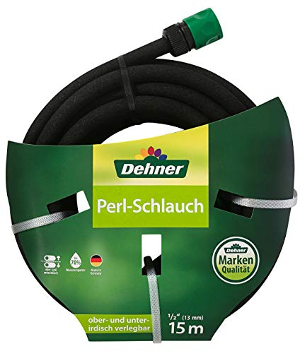 Dehner Perlschlauch zur Bewässerung, Länge 15 m, 1/2 Zoll, schwarz