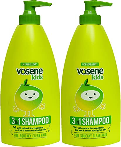 TWO PACKS of Vosene Kids 3 in 1 Conditioning Shampoo Head Lice Repellent 250ml