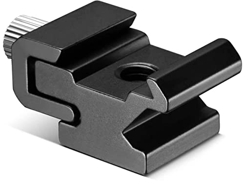CABLEPELADO Adaptador soporte zapata flash, Adaptador de montaje de zapata, Metal, Color Negro, Apto para trípode de rosca de 1/4 | Compatible con Nikon y Canon flash