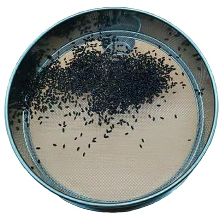 NAKUL Garden Sieve Metal Riddle Gardening Equipment Alloy Steel for Soil And Stones Diameter: 20 cm (Mesh size 3mm)