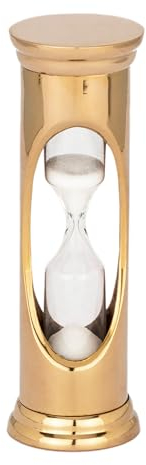 NKlaus Nautische Sanduhr Messing 3min. 9x3cm Zeitmesser Maritime Dekoration 14977