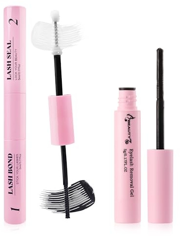 Lash Bond and Seal Lash Remover for DIY Eyelash Extension Cluster Lash Strong Hold Adhesive Individual Lashes at Home Lash Extension Kit
