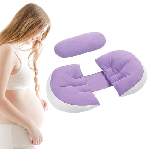 Astarama Schwangerschaftskissen, Stillkissen Seitenschläferkissen, Unterstützung Taille Schlafkissen Rücken Taille Unterstützung Kissen, Waschbare Abdeckung, Beste Schwangere Mutter Geschenk