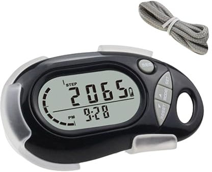 Podomètre - Traqueur de pas simple - Appareil de de pas numérique précis - Grand écran - Podomètre portable - Compteur de pas - Tracker d'activité quotidienne