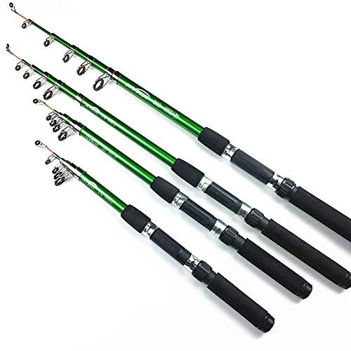 TUANZUN Teleskoprute,Angelrute,Fishing Stipprute 2.1m 2.4M 2.7M 3.0M for Angelruten-M Power Teleskop Rock-Angelrute Carp Feederrute Surf Spinnrute Lure(2.7 m)