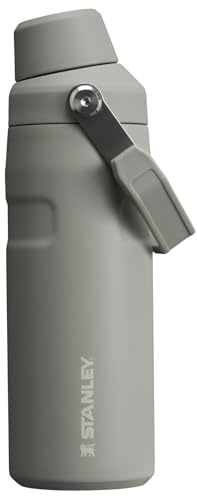 Stanley IceFlow Fast Flow Water Bottle 16 OZ | Angled Spout Lid | Lightweight & Leakproof for Travel & Gym | Insulated Stainless Steel | BPA-Free | Ash
