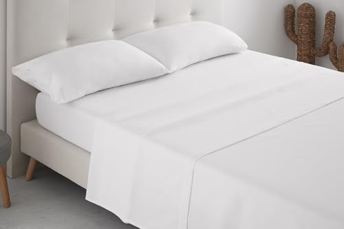 Degrees home Premium – Juego de Sábanas 140x200 cm 4 Piezas: Sábana Bajera Ajustable, Encimera y 2 Fundas de Almohada 50X70 – Microfibra Cepillada, Suave, Oeko-Tex Certificado