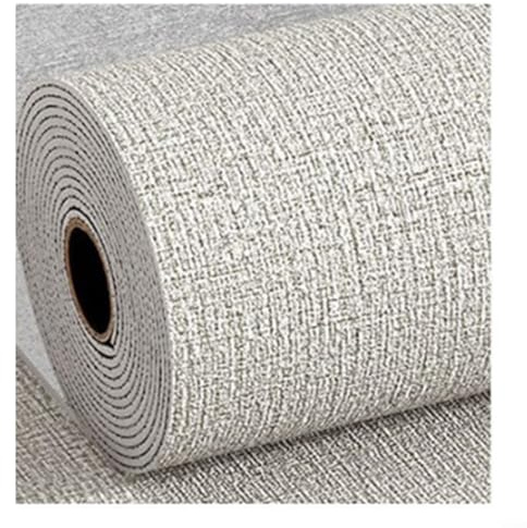 JGmotorfi Adhesivos de pared a prueba de humedad, papel pintado autoadhesivo resistente al agua y al ruido, fácil de limpiar, fácil de instalar, excelente aislamiento térmico (gris)