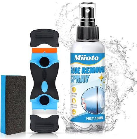 Miioto Disolvente Pegamento, Quita Adhesivos, Quita Pegamento Adhesivo, Elimina Rápidamente Etiquetas,Residuos de Adhesivo Las Superficies de Vidrio y Metal 100ML