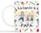 Cadeau Plus Mug Personnalisé Prénom - La Bande À Papa - Cadeau fete des peres personnalisable, cadeau grand pere, tasse papa original, papi mug (2 Enfants)