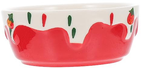 GALPADA Ceramic Guinea Pig Food Bowl and Hamster Dish Sturdy Anti-tip Rodent Feeder Suitable for Small Pets and Rabbits