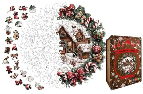 Puzzle pour Adultes | Interactif Et À Collectionner,Puzzle en Bois en Forme de Couronne pour la Famille | pour Famille Et Amis Et Hommes Et Femmes Et Garçons Et Filles Et Jeunes Et Adolescents