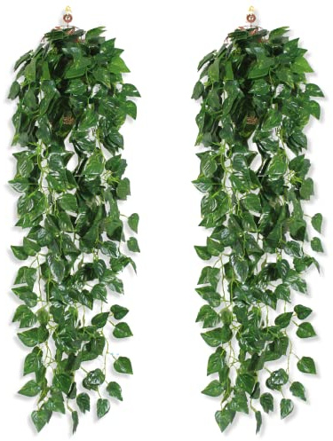 2 PCS Piante Artificiali da Appendere Pianta Finta Edera Artificiali Verdi Piante Artificiali Cadenti Per Decorazioni Interne, Ghirlande, Bellissime Decorazioni per la Camera, Matrimoni e Altro Ancora