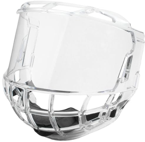 Visière de Hockey, Casque de Hockey, Masque antibuée Transparent, visière Anti-Rayures, Bouclier Complet en PC, Accessoires Sport Classiques pour Jeunes et Adultes pour Un Usage Quotidien