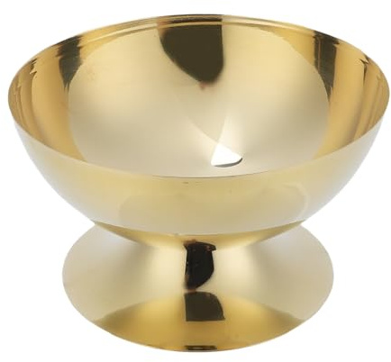 Tnfeeon Tazón de Postre con Patas de Acero Inoxidable, Borde Chapado en Oro, Elegante Porción para Helado, Yogur, Ensalada, Pudín, Capacidad de 8 Oz, Uso en Restaurante para Fiestas, Bodas, Perfecto