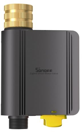SONOFF SWV-ZNE Hydro ONE Lite Zigbee Smart Timer per Irrigazione con Spruzzatore, Ingresso in Ottone, Timer di Irrigazione con Programmazione Adattata al Meteo per Giardino e Prato, Compatibile con