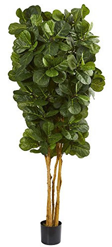 Nearly Natural 7 ft Artificial Fiddle Leaf Fig Tree with Nursery Pot