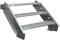 Srm-Design 3-Stufen-Stahltreppe, Breite 160 cm, Geschosshöhe 40-60 cm, Robuste Außentreppe, Silber