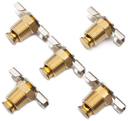 LTWFITTING New Brass Drain Cock 3/8 NPT Air Ride Suspension (Pack of 5)
