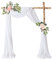 Hochzeit Vorhang Weiß Hochzeitsbogen Drapierstoff Tüllstoff, Chiffon Stoff Vorhänge Tülldekostoff Hochzeit Bogenvorhäng, Foto Hintergrundvorhang Für Arbor Hochzeit Torbogen Zeremonie Party Dekor