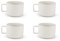 Excelsa Nordic Set mit 4 Jumbo-Tassen, weiß, Keramik, Steingut, Fassungsvermögen: 400 ml.