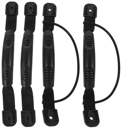 HONMEET 4stücke Seitlicher Tragegriff Für Kajaks Aus PVC-Kunststoff Zubehör Für Kanuboote Einfache Montage Ohne Schrauben Schwarz Robust Und Langlebig