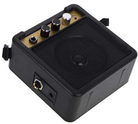 Angoily Petit Ampli Guitare à Lampes Ampli Électrique Portable Mini Amplificateur pour Entraînement avec Sortie Puissante Et Connexions Multiples