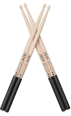 Drumsticks for Drums, American Hard Maple Drumsticks, Drumsticks with ANTI-SLIP Handle, Drum Stick for Electronic Drums Set, Drum Prastic Pad, Professional Drumsticks (2 Pairs, 5A)