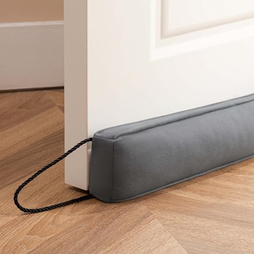 HBselect 96 cm Coupe-Courant d'air rectangulaire pour Portes et fenêtres, Fixation sécurisée pour l'insonorisation et la réduction du Bruit, adapté aux climats froids et Chauds, Gris