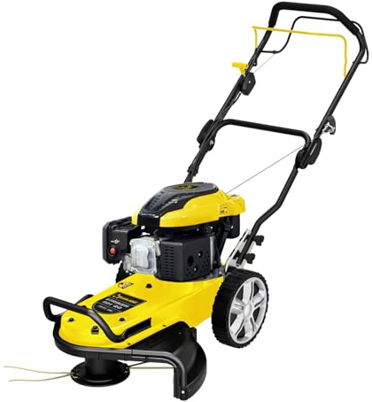 GARLAND Striker 801 QG-V25 - Desbrozadora Gasolina con Ruedas 196 CC, 3,5 kW, 22” (560 mm) de Corte, Altura Regulable, Manillar Plegable