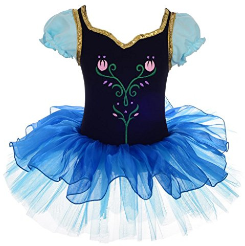 Lito Angels Vestido Tutú Princesa para Niñas Pequeñas, Azul, 3-4 Años