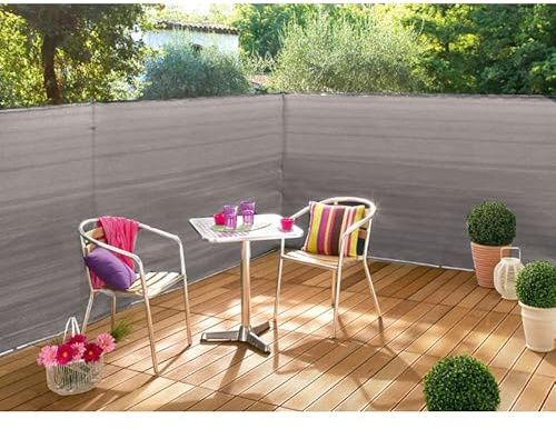 RETELANDIA L'OUTLET DELLE RECINZIONI Telo ombreggiante TOTALNET+ 100% Grigio m 1x10 - Rotolo Rete Oscurante 230 g/m2, frangivista, frangisole, per Privacy balconi, cancellate, ringhiere