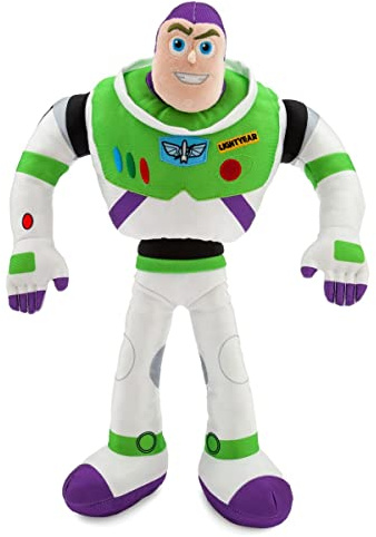 Disney Store Official Toy Story Plüsch, Buzz Lightyear, ikonische Kuscheltierfigur mit gestickten Augen und weichen Plüschfunktionen, geeignet für alle Altersgruppen
