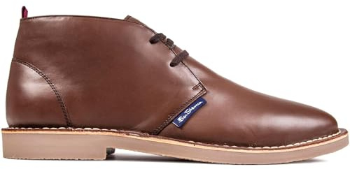 Ben Sherman Hemmings Desert Boots Uomo Nero, Marrone, 42 EU