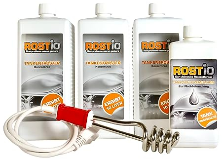 Rostio 3 Liter Tankentroster Plus 500ml Tank-Schutzemulsion Plus Tauchsieder
